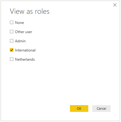 View as Role for static RLS