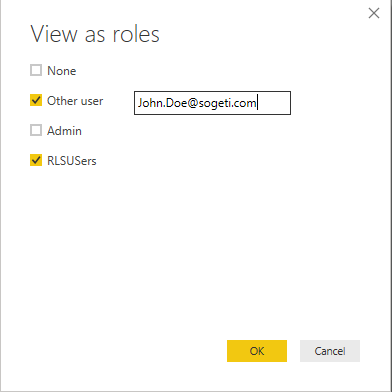 View As Role dynamic RLS